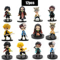 Demon Slayer Mini Figurine 6pcs/12pcs/Sets Kimetsu No Yaiba Small PVC Dolls Desktop Decoration