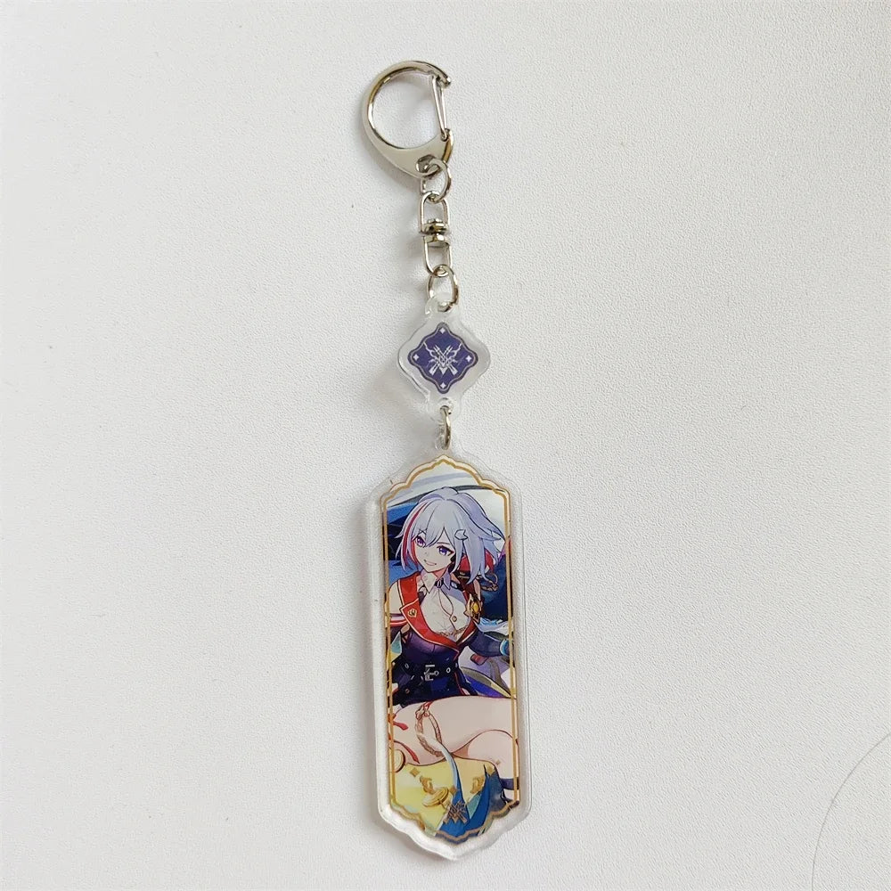 Honkai: Star Rail Keychain Sparkle Lunae Boothill Aventurine Acrylic Figure Keyring Anime Pendant Bag Gifts Accessories Women