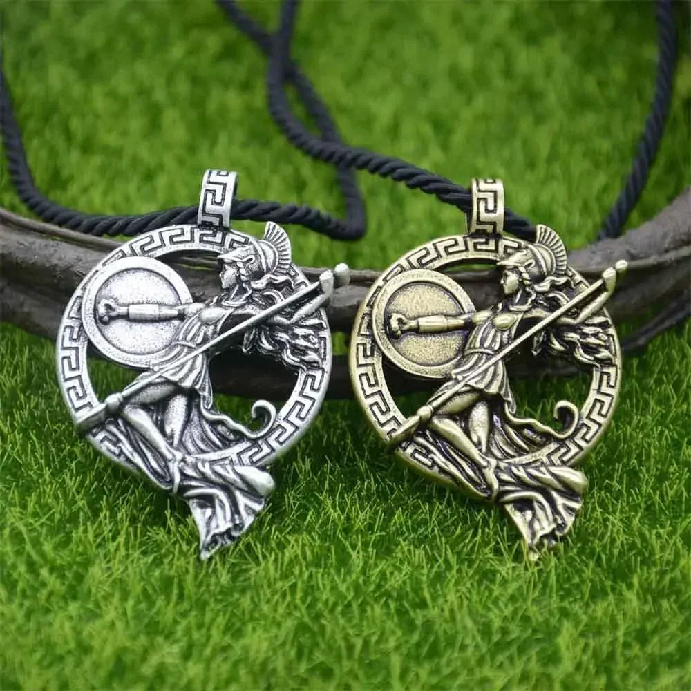 Nostalgia Greek Goddess Roman Mythology Warrior Goddess Minerva Athena Pendant Gothic Necklace For Women Jewelry Accessories