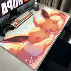Kawaii Japan Anime Mouse Pad PC Colorful E-eevee Gamer Cabinet Mousepad XXL P-pokemon Keyboard Rug Laptop Gaming Rubber Desk Mat