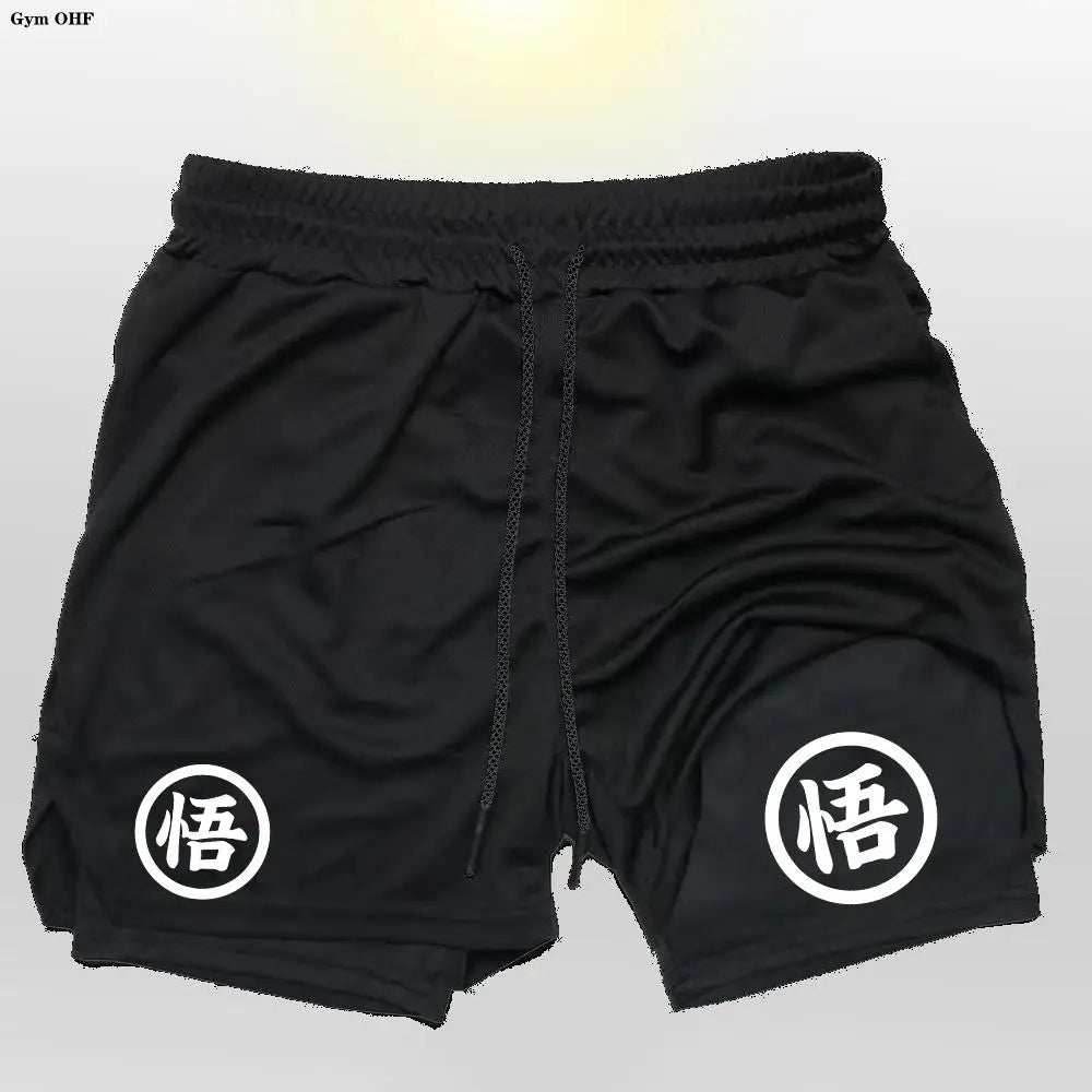 Dragon Ball Shorts: Power Up Your Workout! - Black-1 / XL