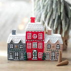 Christmas House Incense Burner - Resin Village Log Cabin Chimney Holder for Festive Home Decoration - spain