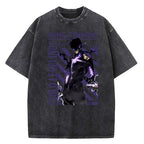 Solo Leveling Vintage T-shirt: Washed Cotton Streetwear