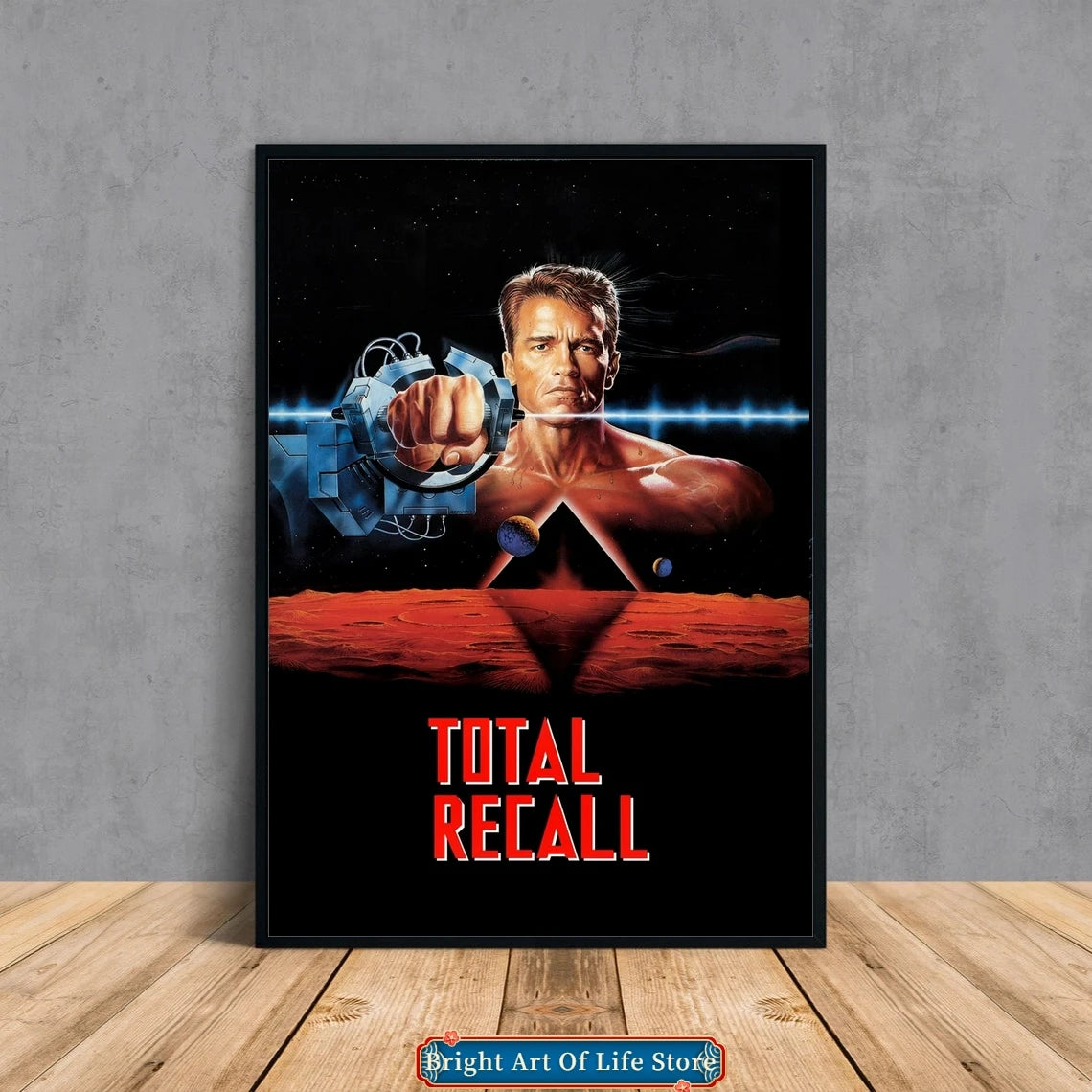 Total Recall (1990) Classic Movie Poster Star Cover Photo Canvas Print Apartment Home Decor Wall Painting (Unframed)