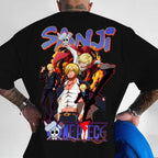 MINISO One Piece TShirt: Luffy Zoro Sanji Cotton Graphic Tee 2026
