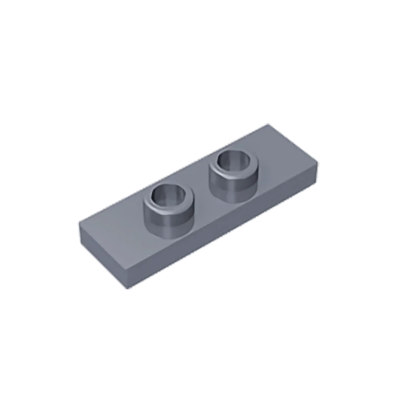 Gobricks GDS-1504 Plate, Modified 1 x 3 with 2 Studs (Double Jumper) | Compatible Building Block Piece