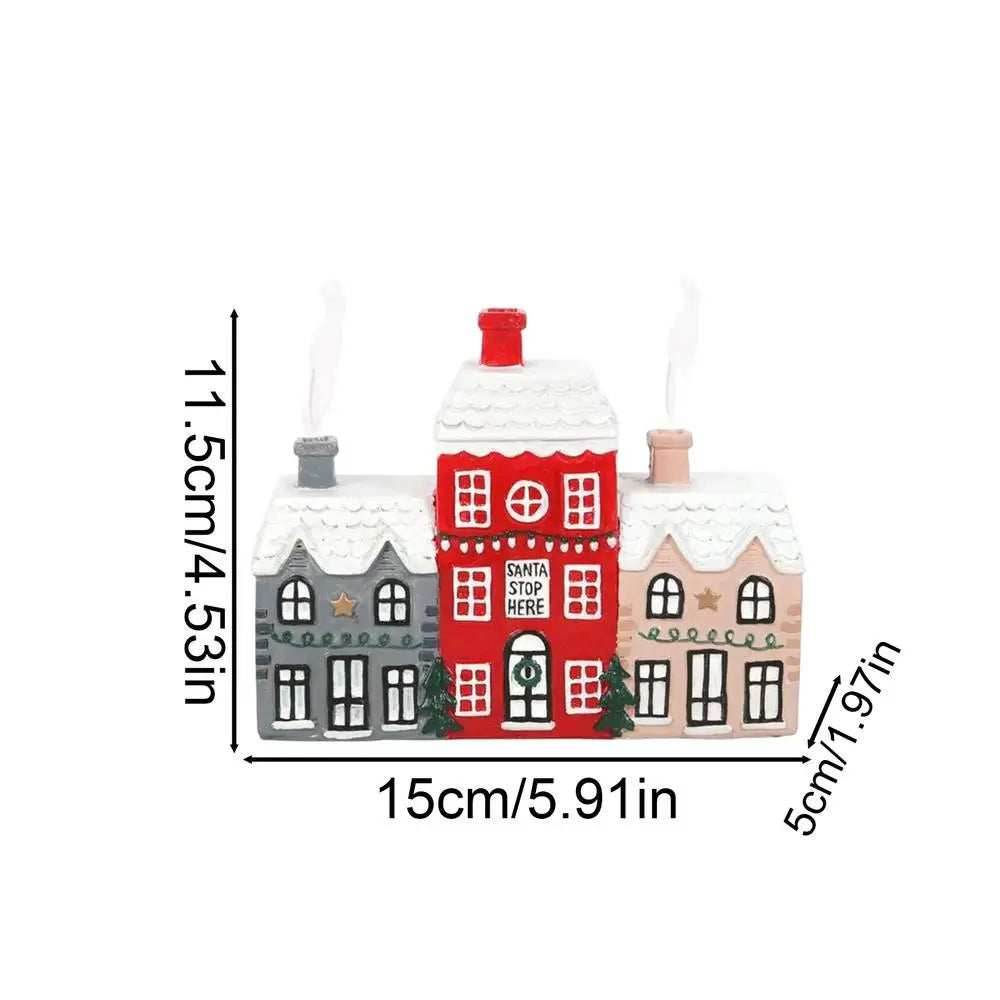 Christmas House Incense Burner - Resin Village Log Cabin Chimney Holder for Festive Home Decoration - spain