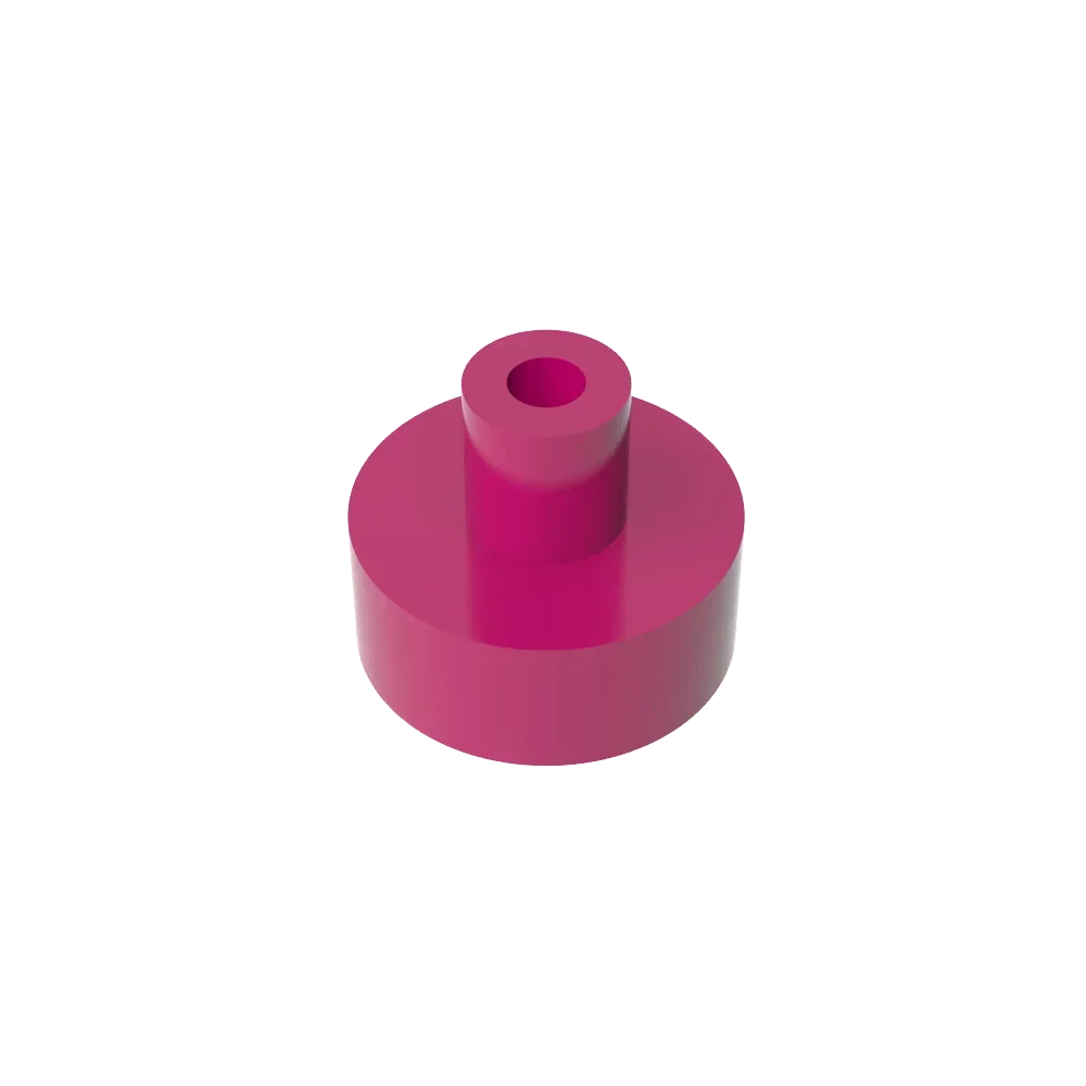 Gobricks Tile Round 1x1 with Bar and Pin Holder | Compatible Building Block