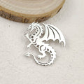 Creative punk style hollow wing dragon stainless steel gold-plated 18K brooch, black suit accessories, wedding matching set