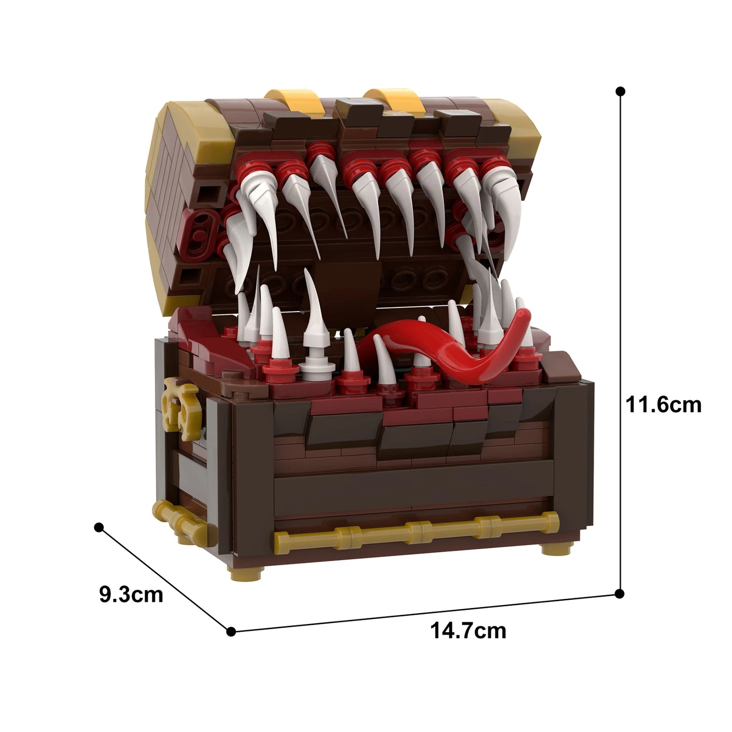 Mimic Chest Final Treasure Building Blocks Set Jeu Mimic Modèle Yaranzo Monster avec boîte et manuel en papier pour cadeau d'anniversaire pour enfants