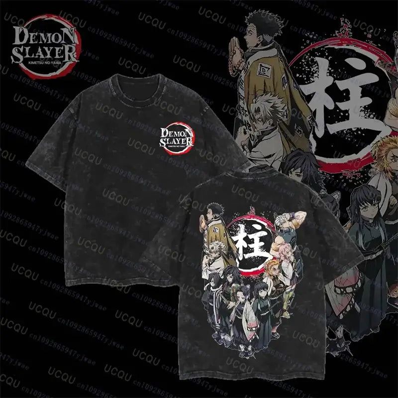 Gyomei Himejima T-shirt: Demon Slayer Vintage Washed Tee