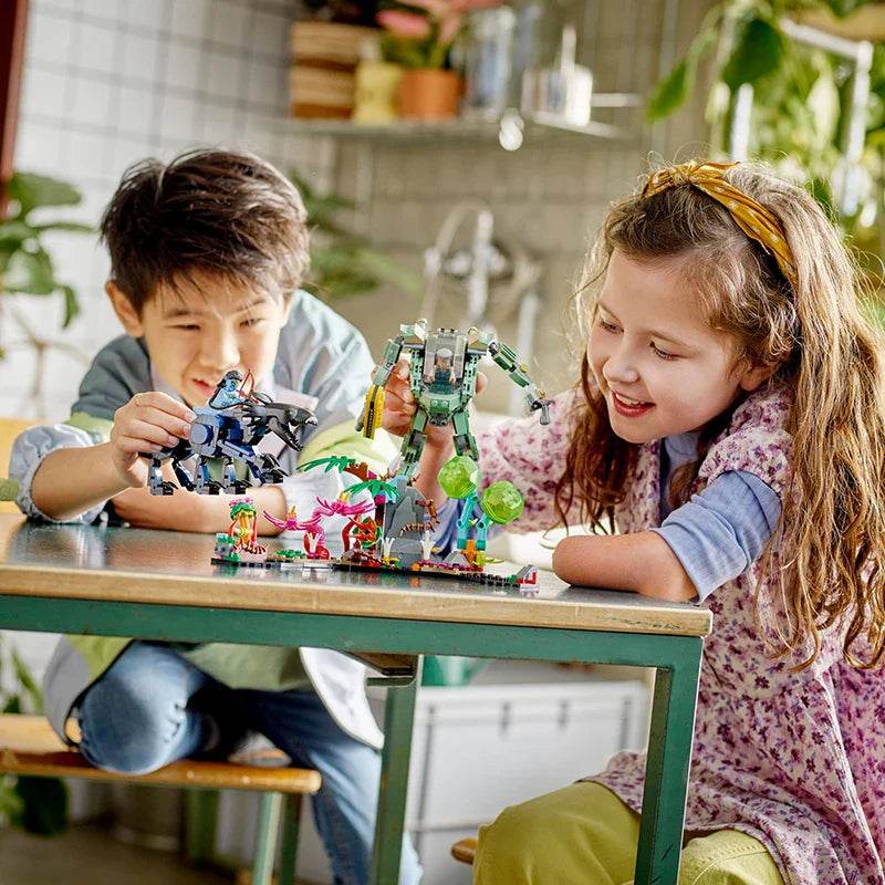 Lego Avatar Series 75571 Netiini and the Shining Beast Vs. Building Blocks Educational Assembly Toys - 