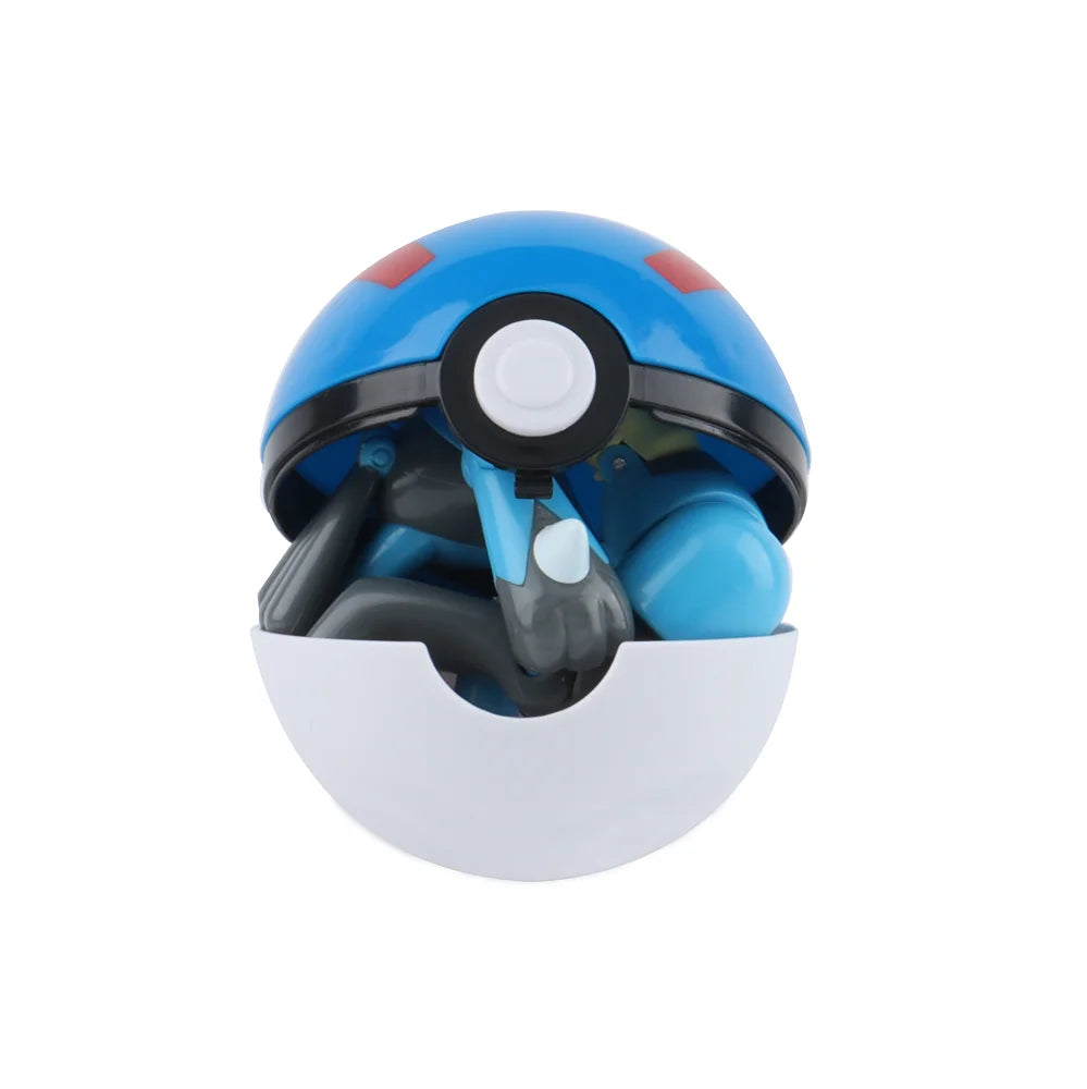 Pokemon Pokeball Anime Figures Toys, Pikachu Gengar Dragonite Snorlax Lapras Pocket Pokeball Toys