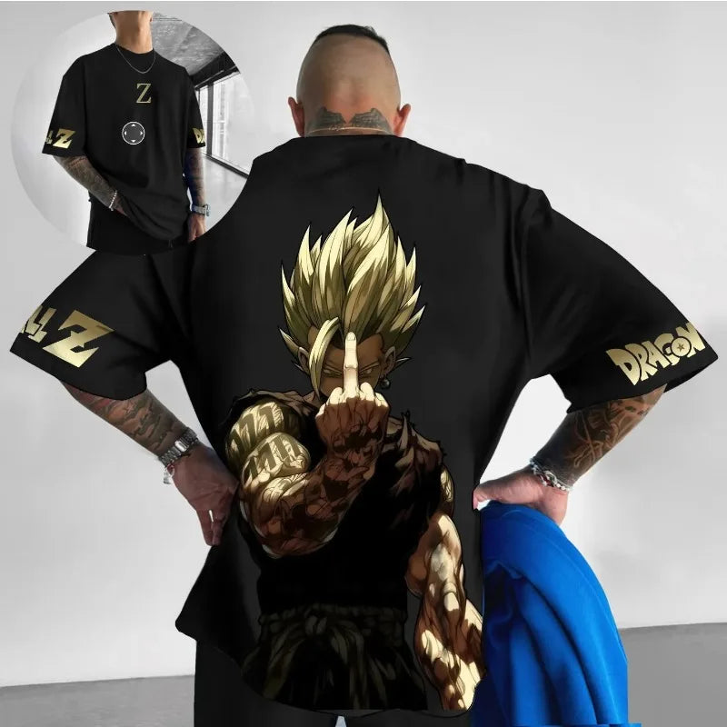 Dragon Ball Vegeta Harajuku Oversized Anime T-Shirt | 2025