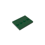 Gobricks GDS-980 Tile, Modified 3 x 4 with 4 Studs in Center | Compatible Building Block for DIY and MOC