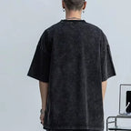 Naruto Rock Lee Streetwear T Shirt Vintage Washed Black