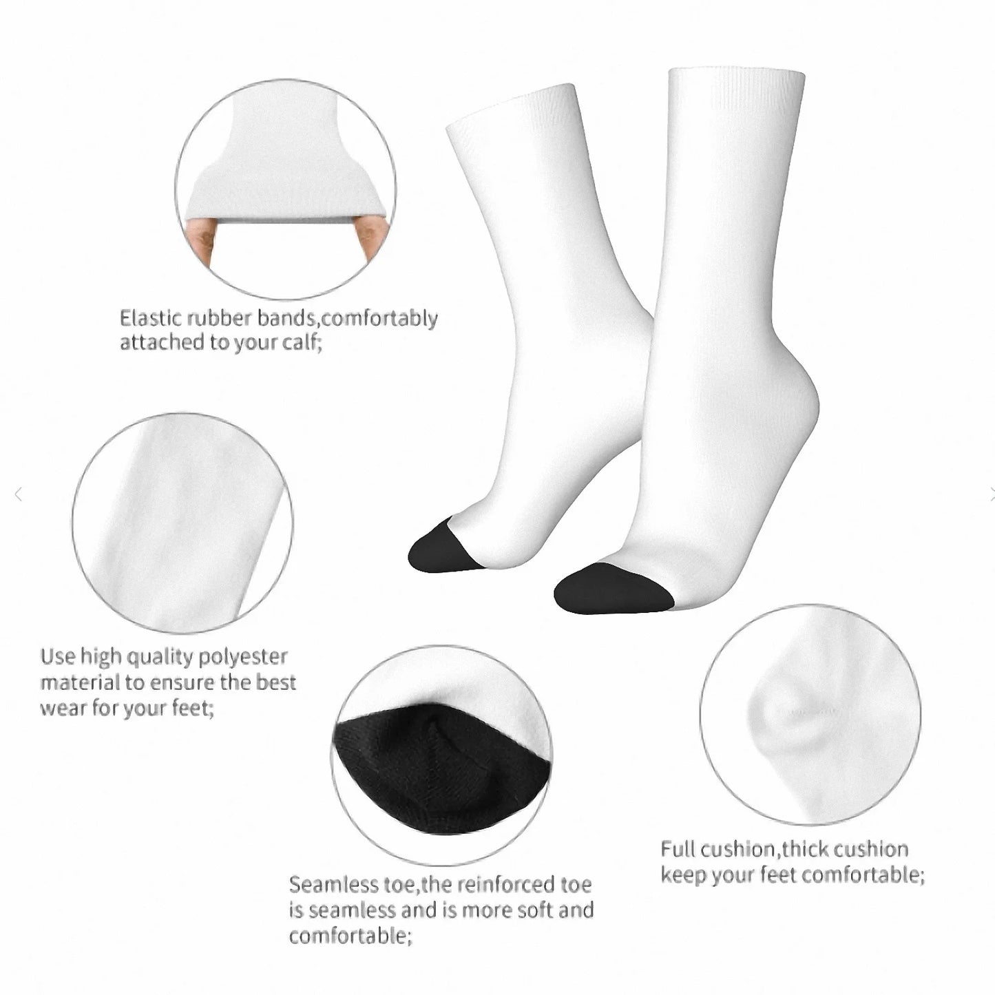 Non. Natural One D20 - Chaussettes à imprimé drôle Dnd chaussettes en bambou chaussettes chauffantes pour hommes