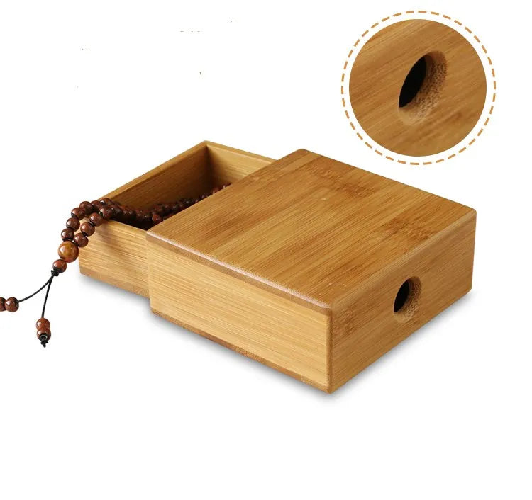 Bamboo and wood jewelry box small simple bamboo bracelets beads storage box Magnet switch Chinese Beautiful gift boxs