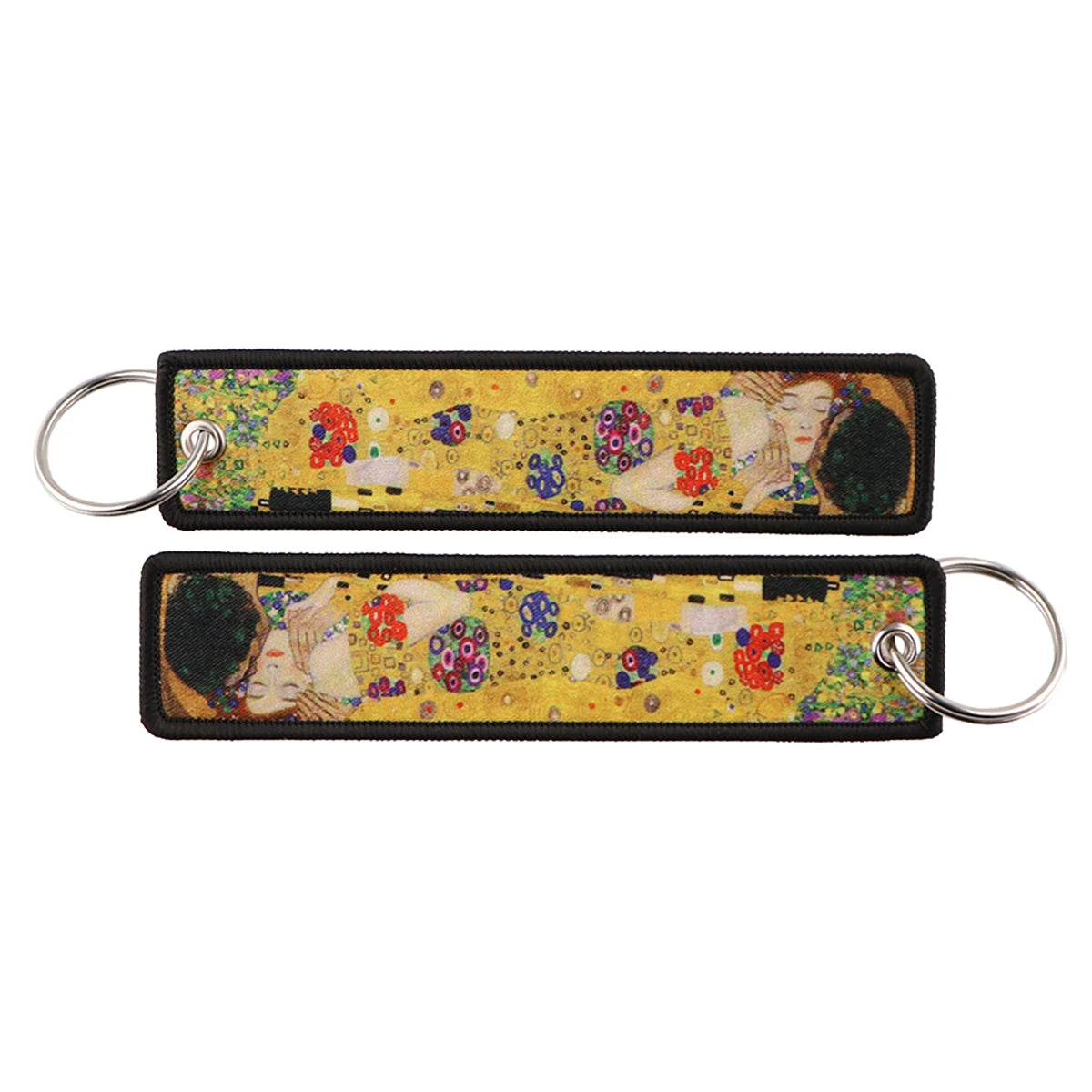 Van Gogh Art Oil Painting Embroidered Key Chain Key Fobs Key Tag For Motorcycles Cars Backpack Chaveiro Keychain Key Ring Gifts