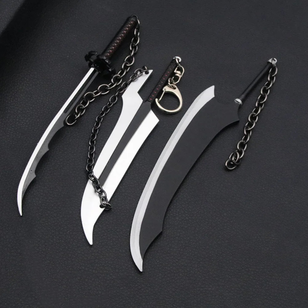 Bleach Millennium Bloody Battle Keychain Kurosaki Ichigo Sword Key Chain Keychains Anime Accessories llaveros