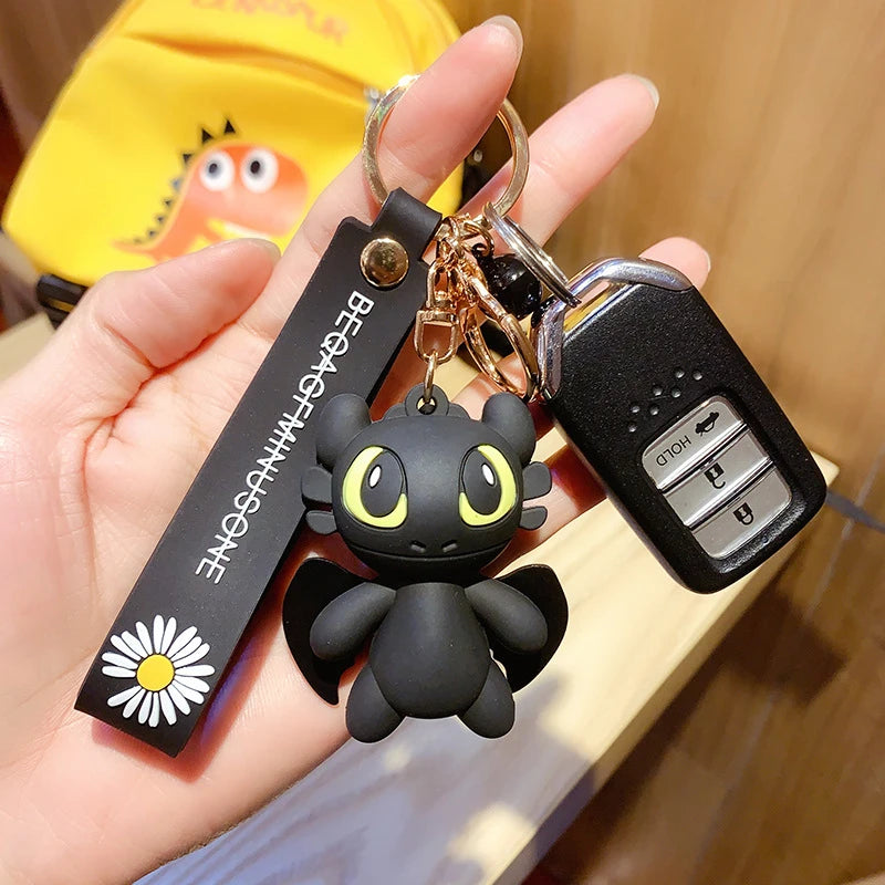 Creative Cartoon dragon Keychains Cute big eyes Couple Bag Car Ornaments Personality Backpack Car Key Chain gifts