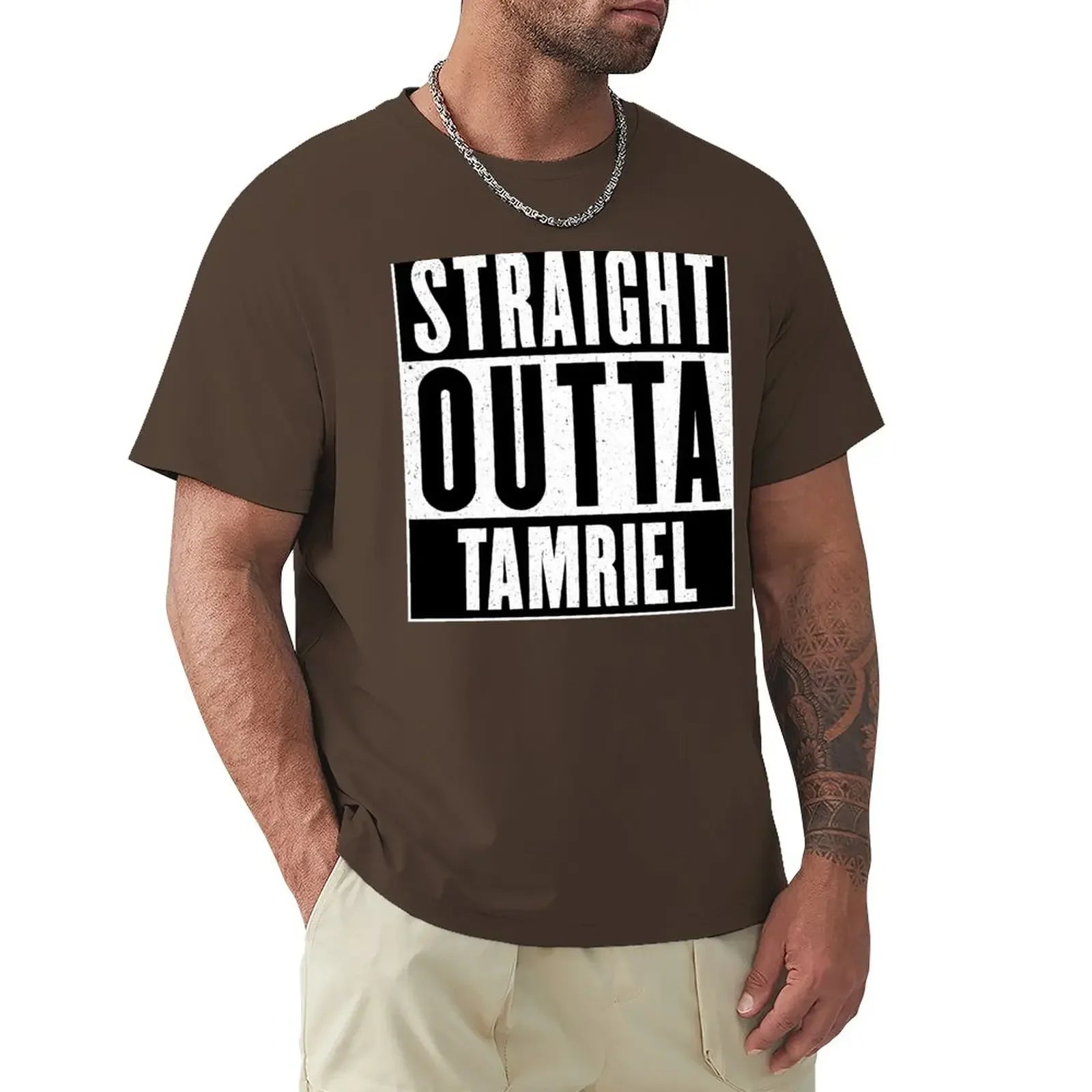 Straight Outta Tamriel T-Shirt cute tops sweat mens t shirt