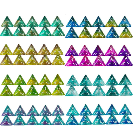 10 pièces 4 dés dés Double couleur polyèdre jeu de dés D4 dés jouant à des jeux de dés cadeaux ensembles de dés pour jeux de Table