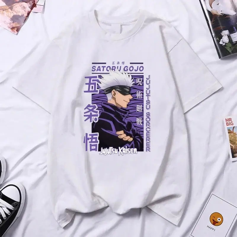 Gojo Satoru T-shirt High Quality Y2k Anime Tee