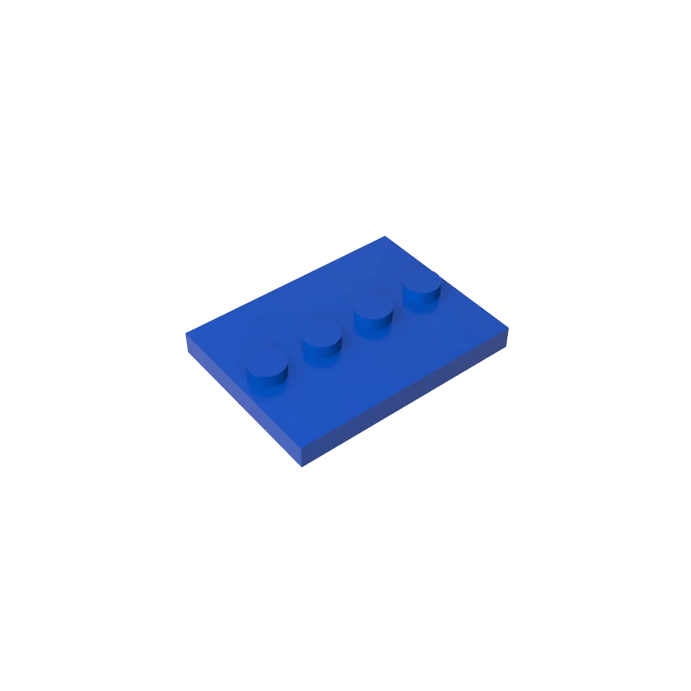Gobricks GDS-980 Tile, Modified 3 x 4 with 4 Studs in Center | Compatible Building Block for DIY and MOC