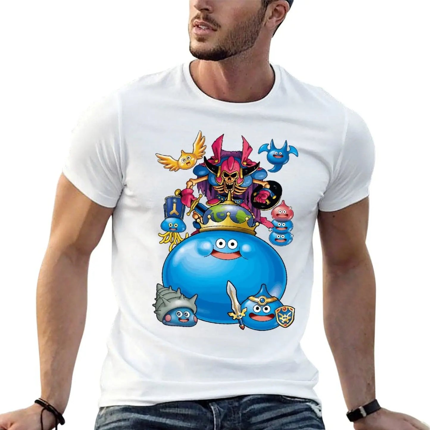 Dragon Warrior Slimes Party Dragon Quest Fresh T-shirt Campaign Top Tee Premium Humor Graphic Fitness Eur Size