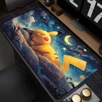 Leather Mouse Pad Pokemon Pikachu Mouse Mat Desk Mousepad For LOL Lockedge Large Gaming Accessories Computer Gamer Keyboard Pad