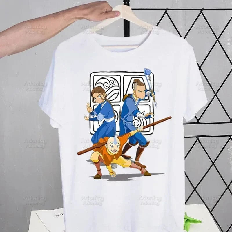 Avatar Cartoon T Shirt Men Retro The Last Airbender Tops Tees  Tshirt  Male T-shirts