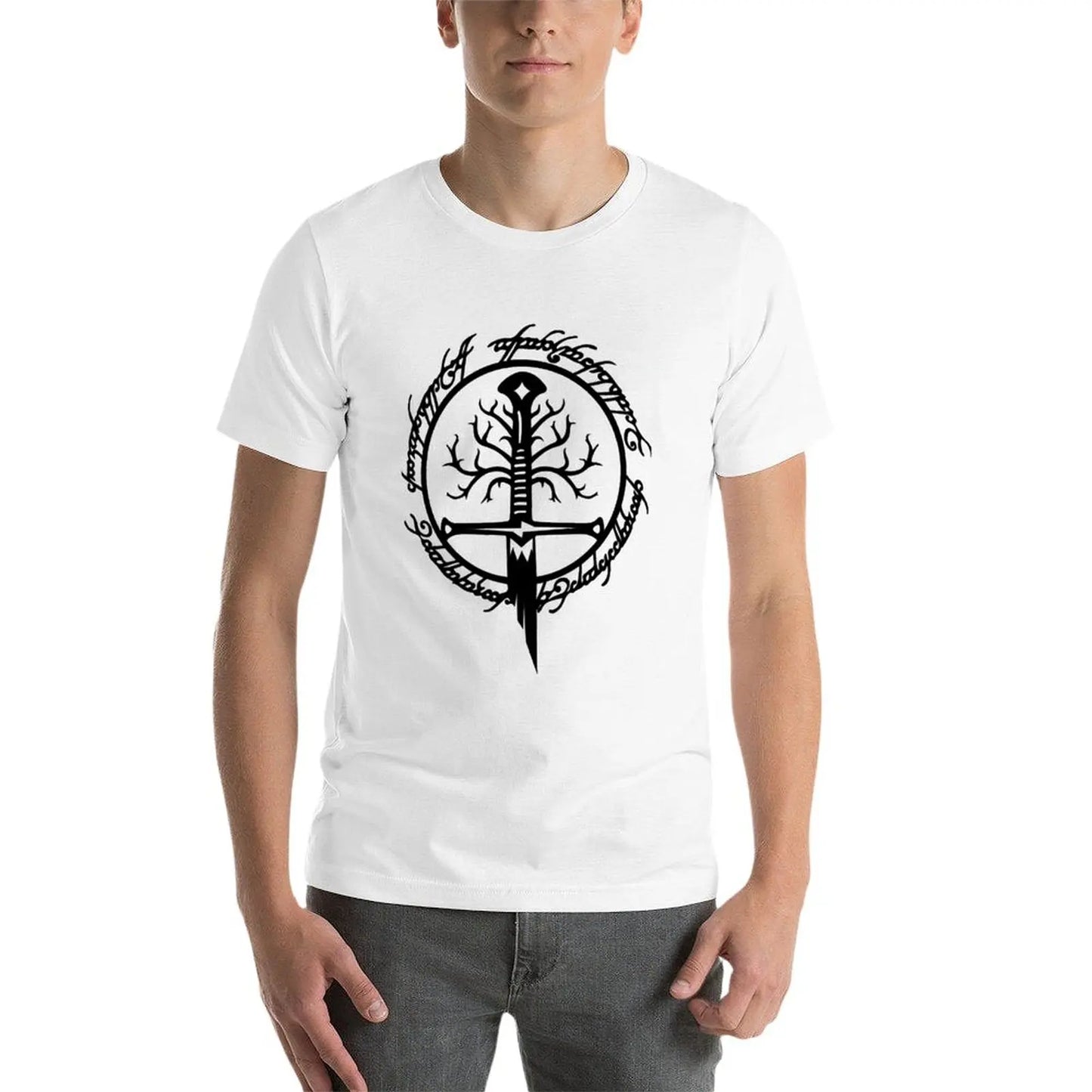 Nouveau Seigneur de l'anneau T-Shirt garçons t-shirts blancs T-Shirt homme mignon hauts t-shirt surdimensionné t-shirts noirs pour les hommes