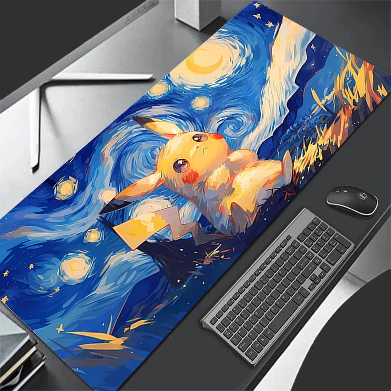 Pikachu Gamer Cabiner Keyboard Rug XXL P-pokemonS Desktop Mouse Pad
