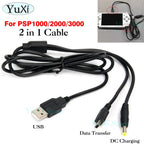 USB Charging Cable for PSP 1000 2000 3000 | Type-C Convert Adapter and Data Transfer