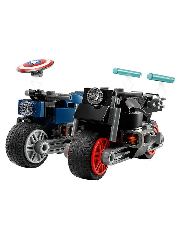 LEGO 76260 Super Heroes Marvel Black Widow and Captain America Touring Toy Blocks - LEGO76260