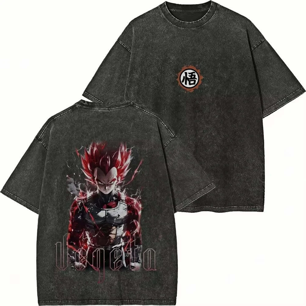 Dragon Ball Goku Majin Buu Washed Graphic T-Shirt Y2K