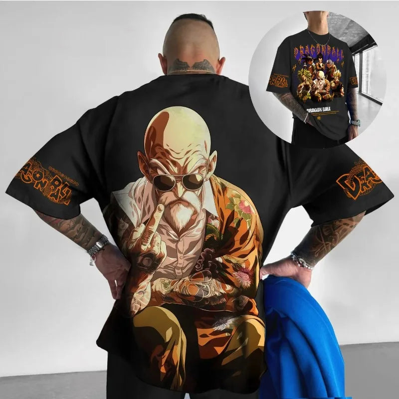 Dragon Ball Vegeta Harajuku Oversized Anime T-Shirt | 2025