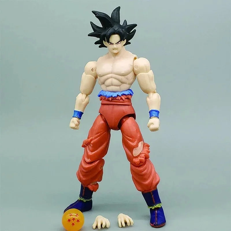 BANDAI Anime Dragon Ball Z Goku Vegeta Figure about  17CM PVC Action Figures Collection Model Toys Gifts Articular Mobility