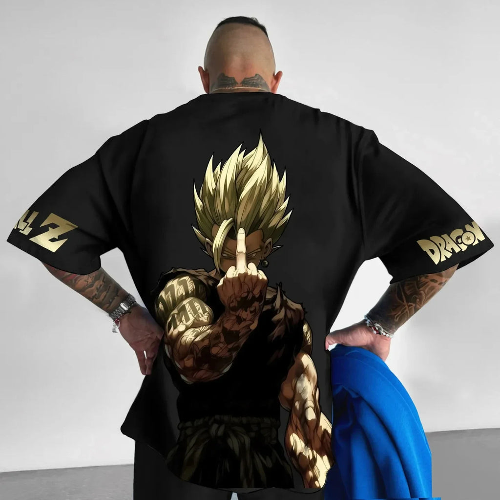 Dragon Ball Vegeta Harajuku Oversized Anime T-Shirt | 2025