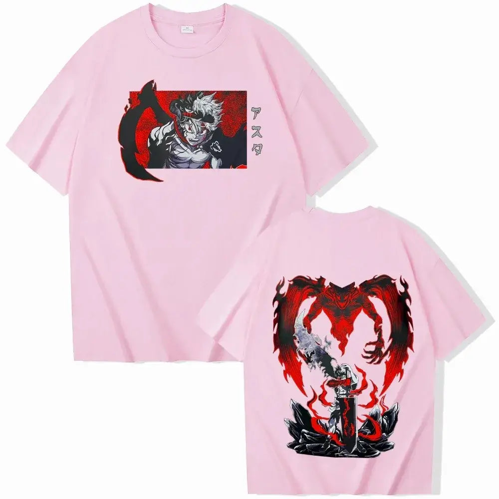 Black Clover Asta T-Shirt: Oversized Y2K Anime Cotton Tee