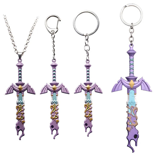 Zeldas maître épée modèle porte-clés larmes du royaume pendentif en métal porte-clés pour les Fans Cospaly bijoux Collection cadeau