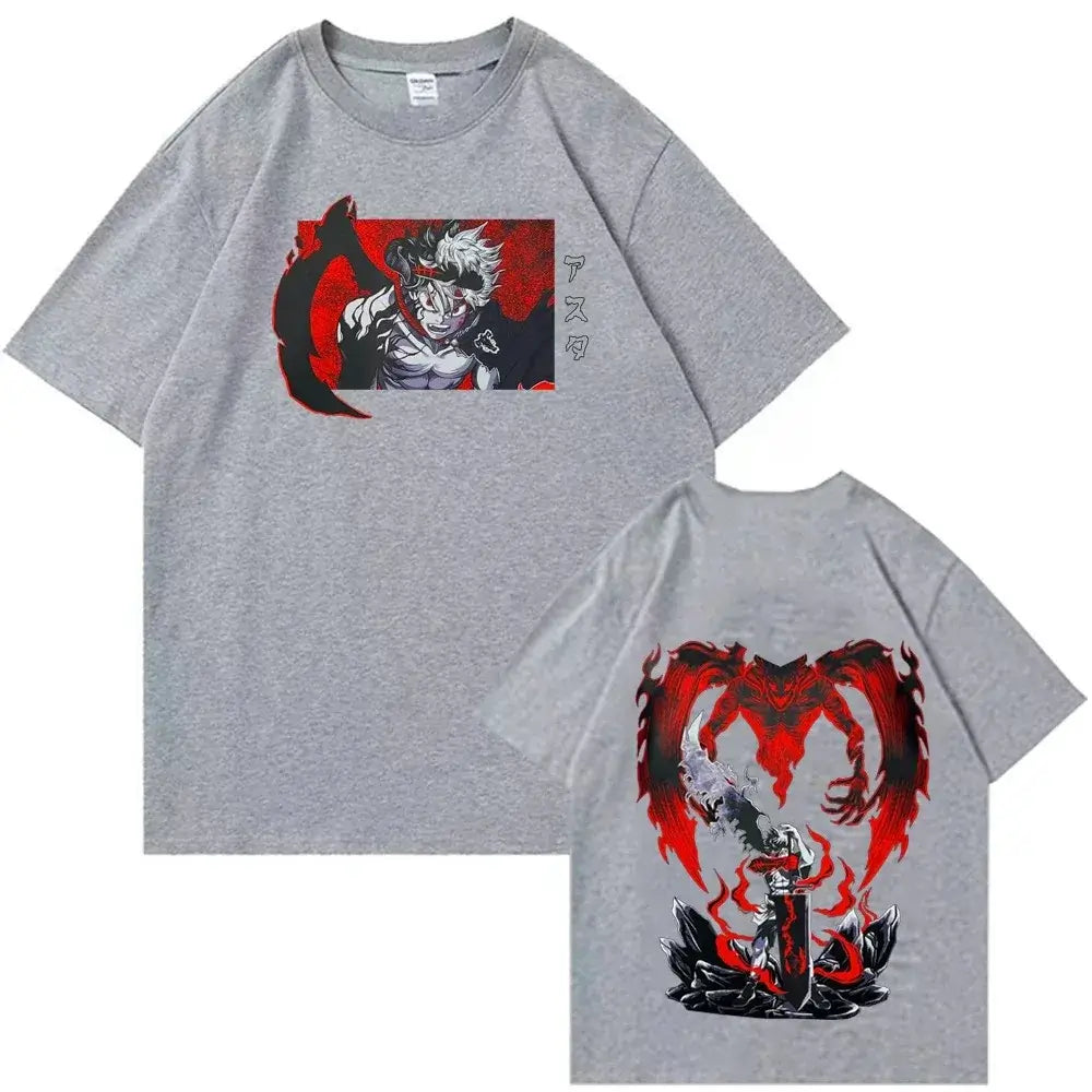 Black Clover Asta T-Shirt: Oversized Y2K Anime Cotton Tee