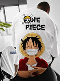 One Piece Graphic T-Shirt: Luffy & Zoro Oversized Streetwear