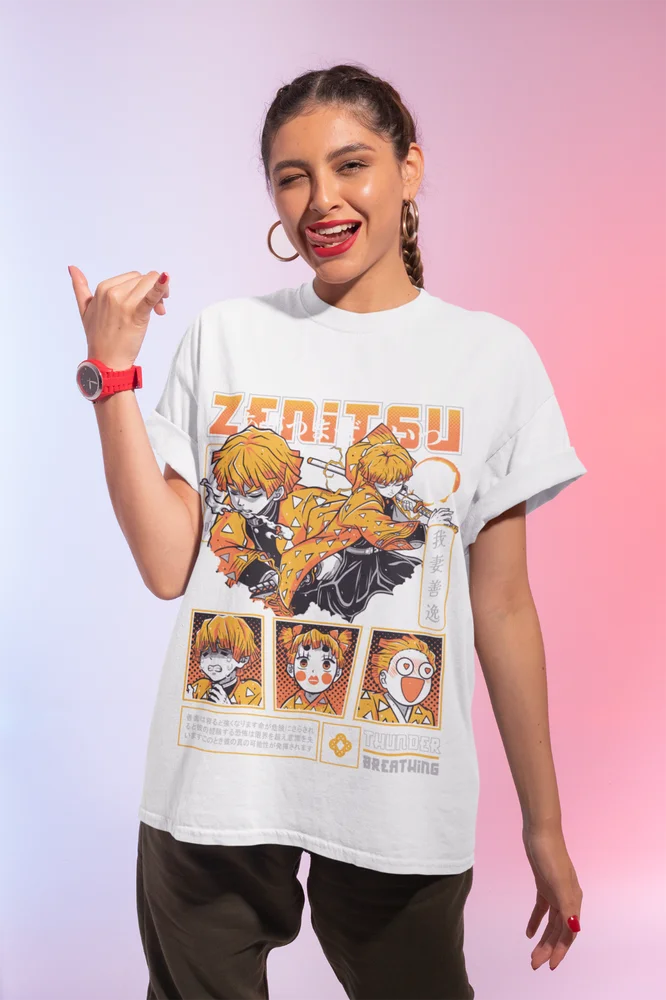 Agatsuma Zenitsu T-Shirt Demon Slayer Halloween Shirt