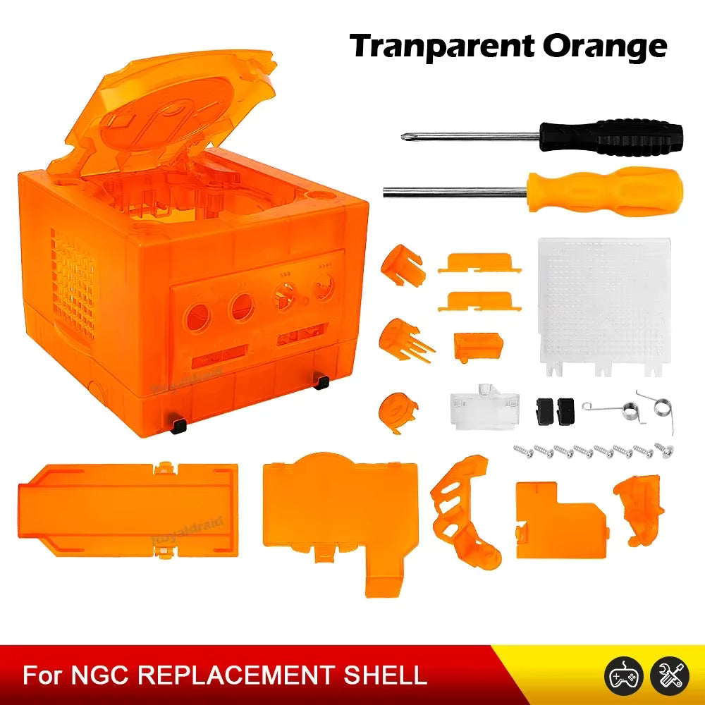 Gamecube Full Replacement Console Shell Housing Translucent Orange