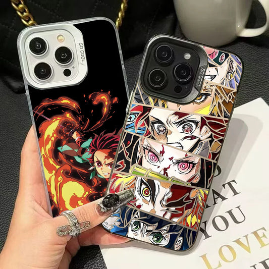 Matte Demon Slayers Anime Phone Case For IPhone 17 17 Air 17Pro 17 Pro Max 16 15 14 13 12 11 Plus 16E Cover Capa Anti-Knock