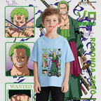 One Piece Zoro Kids T-Shirt Pure Cotton Boys Top