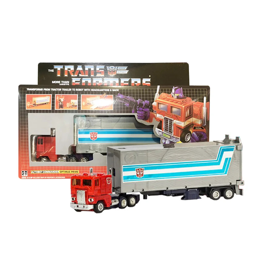 Transformación G1 recreada OP Prime Red KO Edition con carro figuras de acción frontales de Metal modelo juguetes regalo