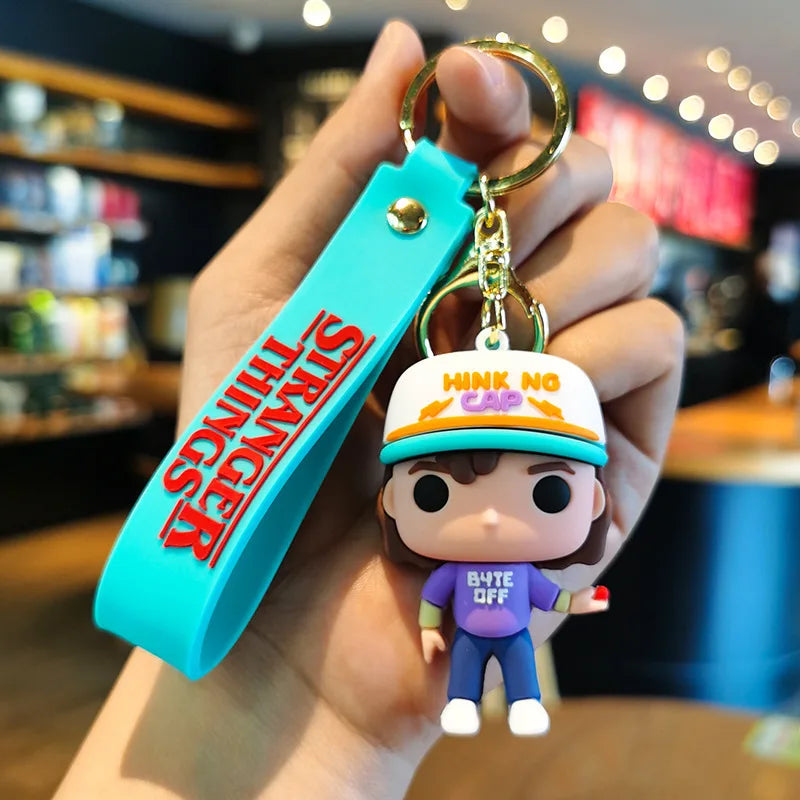 Creative cartoon character thriller horror doll keychain pendant bag personalised car key chain charm wholesale